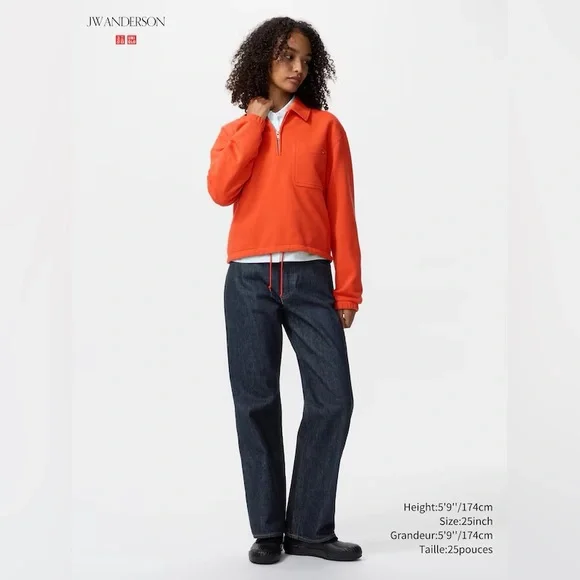 Uniqlo x JW Anderson Straight Leg Jeans Dark Wash - Picture 2 of 8